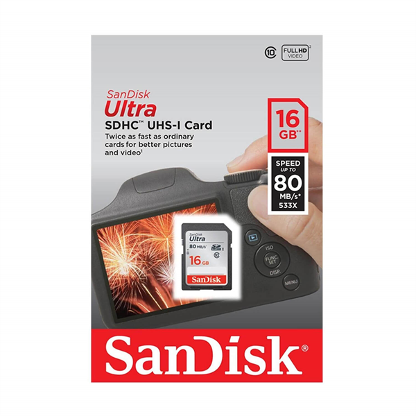 SanDiskSD KartlarSanDisk Ultra 16 GB SD Kart