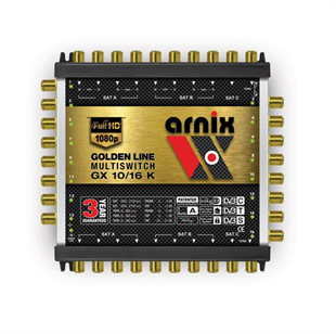 Arnix Dual Sistem 10/16 Sonlu ve Kaskatlı Multiswitch Uydu Santrali
