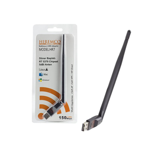 HiremcoWi-fi AdaptörlerHiremco HR7 USB Antenli 802.11N 5370 150 Mbps Uyumlu Wifi Anten