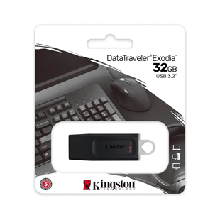 Kingston 32GB Datatraveler Exodia USB 3.2 Flash Bellek