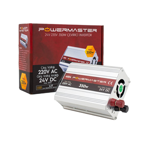 Powermasterİnvertör ÇeşitleriPowermaster 24 Volt 350 Watt Modified Sinus İnverter PM-4504