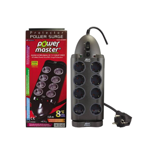 Powermaster PM-33216 8li Akım Korumalı Priz 1.8 Mt.