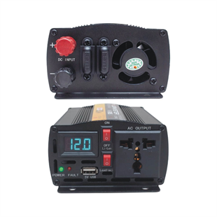 Powermasterİnvertör ÇeşitleriPowermaster Pwr300-12 Tek Digital Ekranlı 12 Volt 300 Watt Modified Sinus İnverter