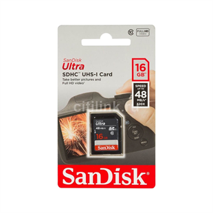 SanDiskMicro SD KartlarSanDisk 16 GB Ultra microSDHC 48 MB/sn Class 10 MicroSD Kart